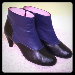 Stunning blue and black booties.